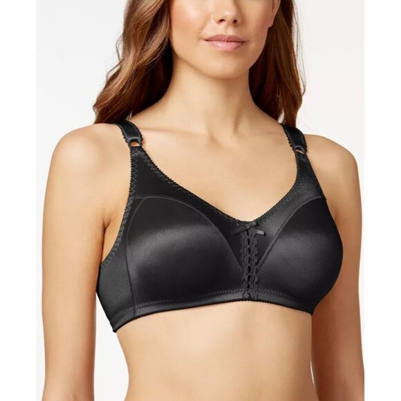 Bali Classic Support Wirefree Cool Comfort Bra 3820 Black 36C NEW - Picture 5 of 5
